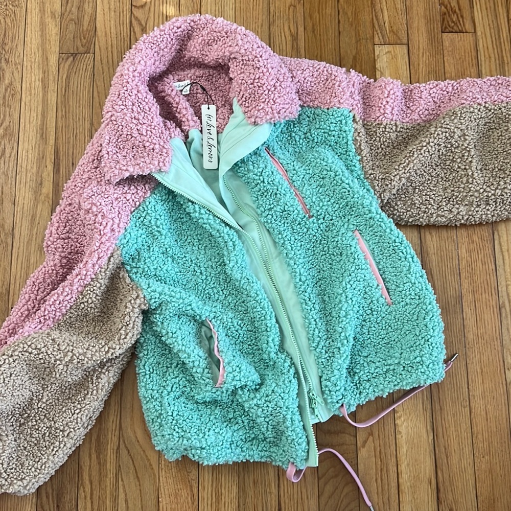 For love and lemons cozy zip-up jacket - Picture 2 of 6